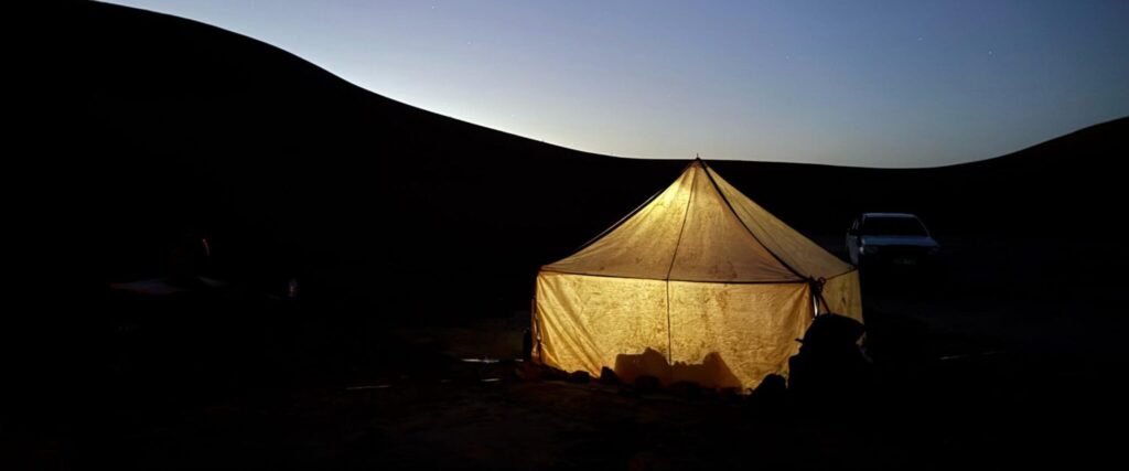 tent in the desert
